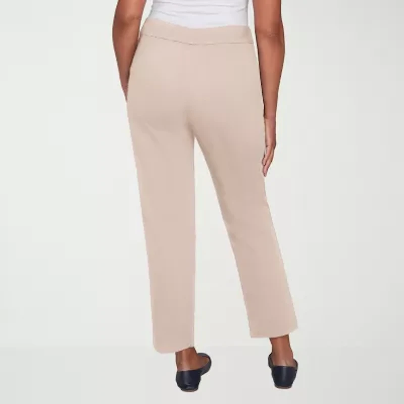 Alfred Dunner Saratoga Springs Womens Straight Pull-On Pant