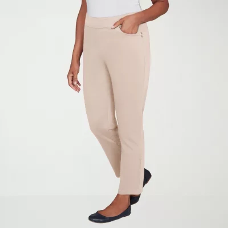 Alfred Dunner Saratoga Springs Womens Straight Pull-On Pant