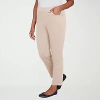 Alfred Dunner Saratoga Springs Womens Straight Pull-On Pant