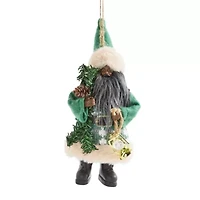 North Pole Trading Co. Woodland Santa African American Christmas Ornament