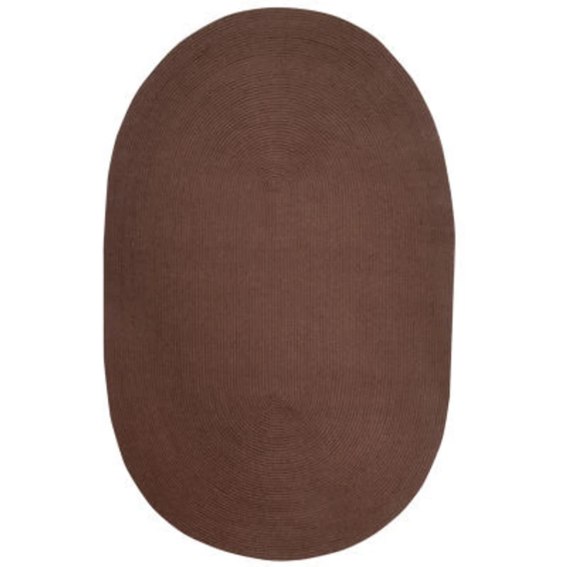 Better Trends Country Solid Braided Reversible Indoor Oval Area Rug