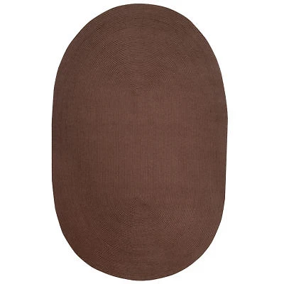 Better Trends Country Solid Braided Reversible Indoor Oval Area Rug