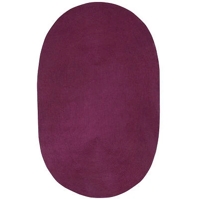 Better Trends Country Solid Braided Reversible Indoor Oval Area Rug