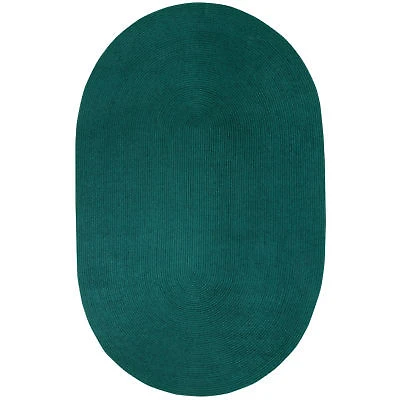 Better Trends Country Solid Braided Reversible Indoor Oval Area Rug