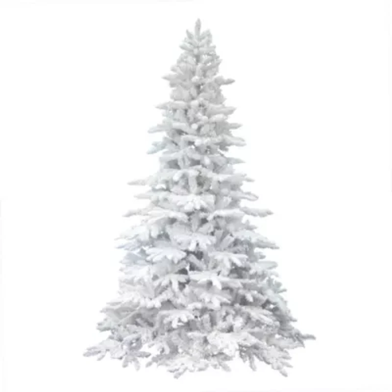 Vickerman 6 1/2 Foot Pre-Lit Flocked Christmas Tree