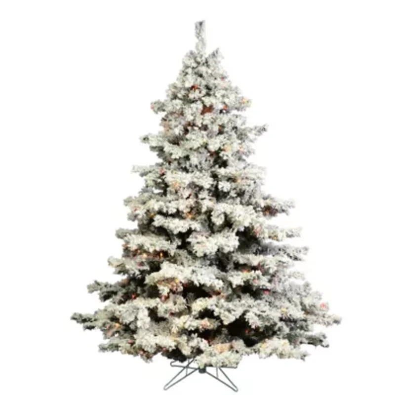 Vickerman 4 1/2 Foot Pre-Lit Flocked Christmas Tree