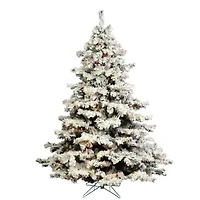Vickerman 4 1/2 Foot Pre-Lit Flocked Christmas Tree
