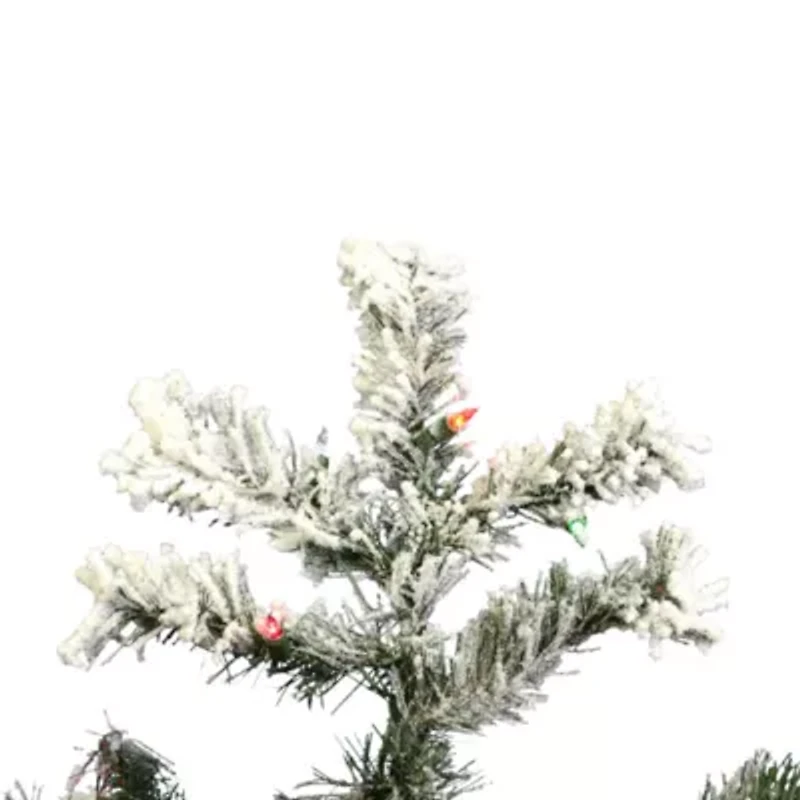 Vickerman 4 1/2 Foot Pre-Lit Flocked Christmas Tree