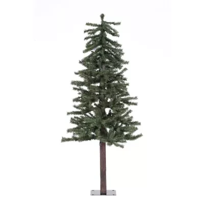 5' Natural Alpine Artificial Christmas Tree with Multi-Colored Lights