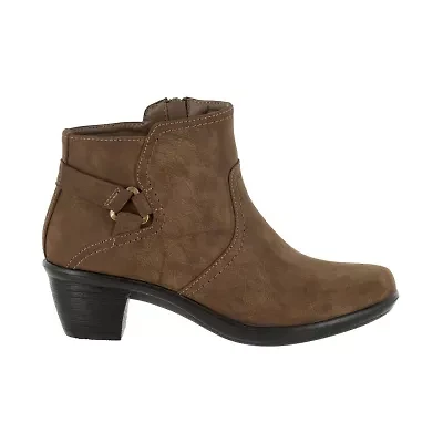 Easy Street Womens Dawnta Block Heel Booties