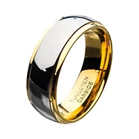 Inox Mens Jewelry 8MM Tungsten Hypoallergenic Wedding Band