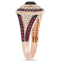 Womens 1 1/4 CT. T.W. Natural Black Diamond 10K Rose Gold Cocktail Ring