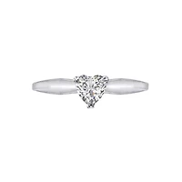 DiamonArt® Womens 3/8 CT. T.W. White Cubic Zirconia Sterling Silver Heart Promise Ring