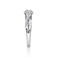 DiamonArt® Womens 3/8 CT. T.W. White Cubic Zirconia Sterling Silver Promise Ring