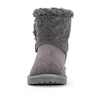 Muk Luks Womens Alyx Flat Heel Booties