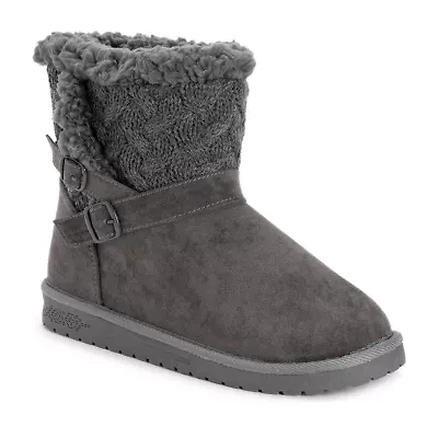 Muk Luks Womens Alyx Flat Heel Booties
