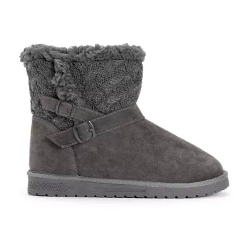 Muk Luks Womens Alyx Flat Heel Booties