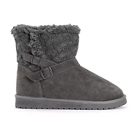 Muk Luks Womens Alyx Flat Heel Booties