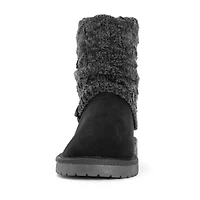 Muk Luks Womens Laurel Flat Heel Booties