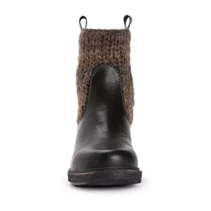 Muk Luks Womens Arya Arlene Stacked Heel Dress Boots