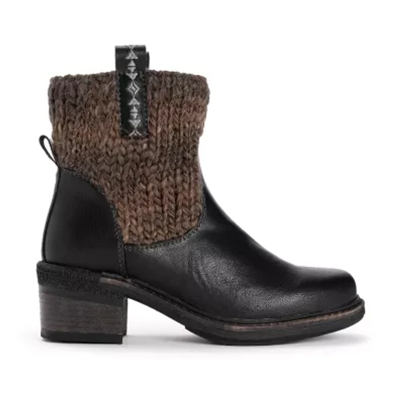 Muk Luks Womens Arya Arlene Stacked Heel Dress Boots