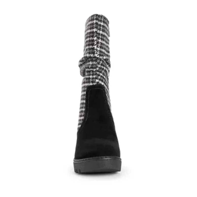 Muk Luks Womens Vermont Stowe Wedge Heel Dress Boots