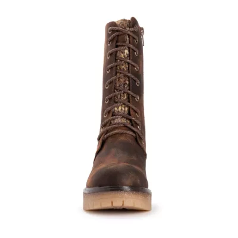 Muk Luks Womens Riser Jazz Block Heel Dress Boots