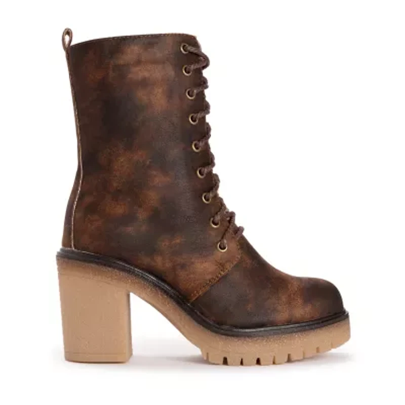 Muk Luks Womens Riser Jazz Block Heel Dress Boots