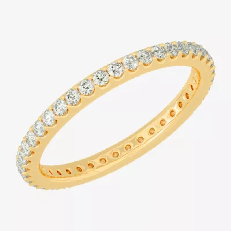 Womens 2MM 1/ CT. T.W. Natural White Diamond 14K Gold Eternity Wedding Band