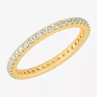 Womens 2MM 1/ CT. T.W. Natural White Diamond 14K Gold Eternity Wedding Band