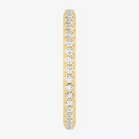 Womens 2MM 1/ CT. T.W. Natural White Diamond 14K Gold Eternity Wedding Band