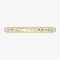 Womens 2MM 1/ CT. T.W. Natural White Diamond 14K Gold Eternity Wedding Band