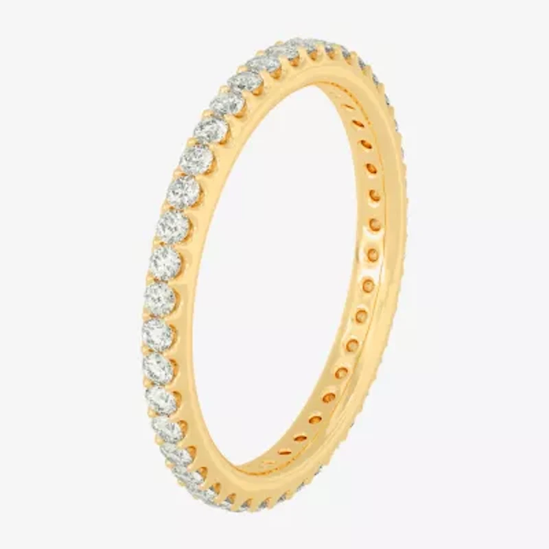 Womens 2MM 1/ CT. T.W. Natural White Diamond 14K Gold Eternity Wedding Band