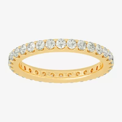 Womens 2MM 1 CT. T.W. Natural White Diamond 14K Gold Eternity Wedding Band