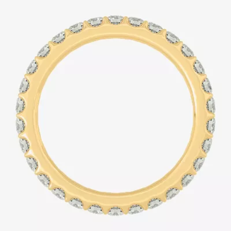 Womens 2MM 1 CT. T.W. Natural White Diamond 14K Gold Eternity Wedding Band