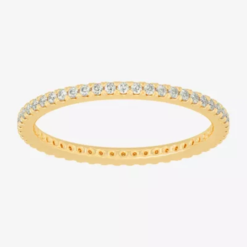 Womens 2MM 1/4 CT. T.W. Natural White Diamond 14K Gold Eternity Wedding Band