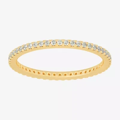 Womens 2MM 1/4 CT. T.W. Natural White Diamond 14K Gold Eternity Wedding Band