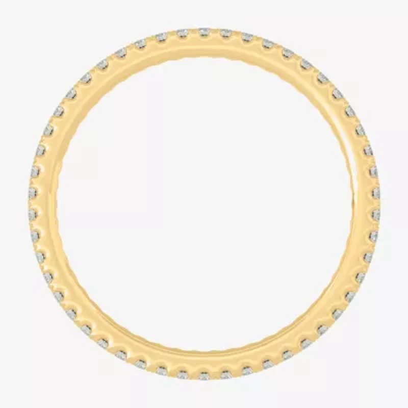 Womens 2MM 1/4 CT. T.W. Natural White Diamond 14K Gold Eternity Wedding Band