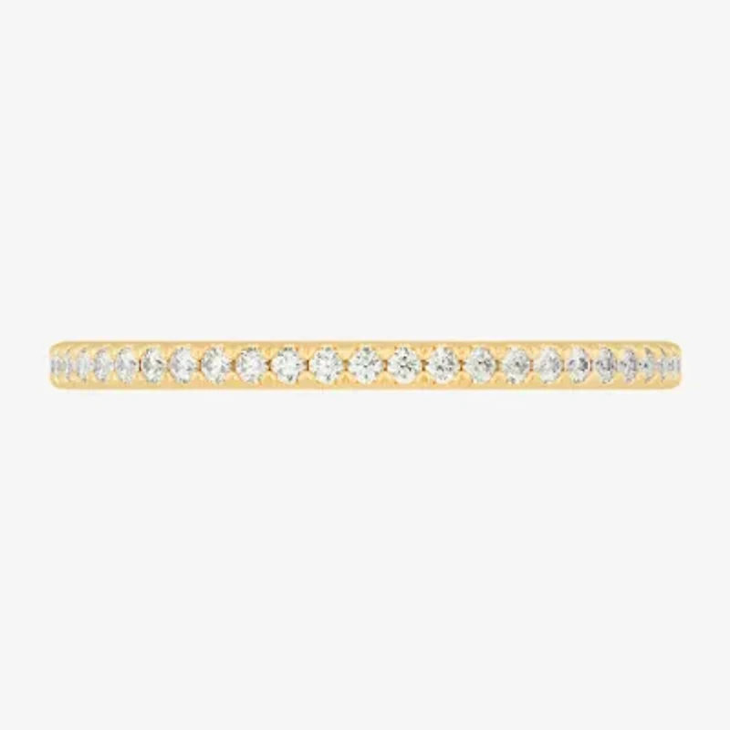 Womens 2MM 1/4 CT. T.W. Natural White Diamond 14K Gold Eternity Wedding Band