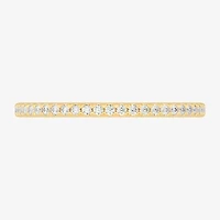 Womens 2MM 1/4 CT. T.W. Natural White Diamond 14K Gold Eternity Wedding Band