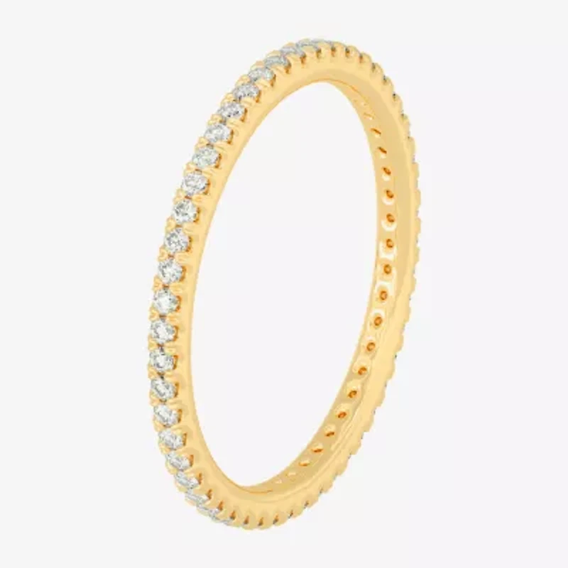 Womens 2MM 1/4 CT. T.W. Natural White Diamond 14K Gold Eternity Wedding Band
