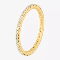 Womens 2MM 1/4 CT. T.W. Natural White Diamond 14K Gold Eternity Wedding Band