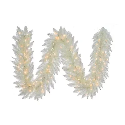 Kurt Adler 9-Foot Pre-Lit Clear Incandescent Iridescent Garland