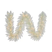 Kurt Adler 9-Foot Pre-Lit Clear Incandescent Iridescent Garland