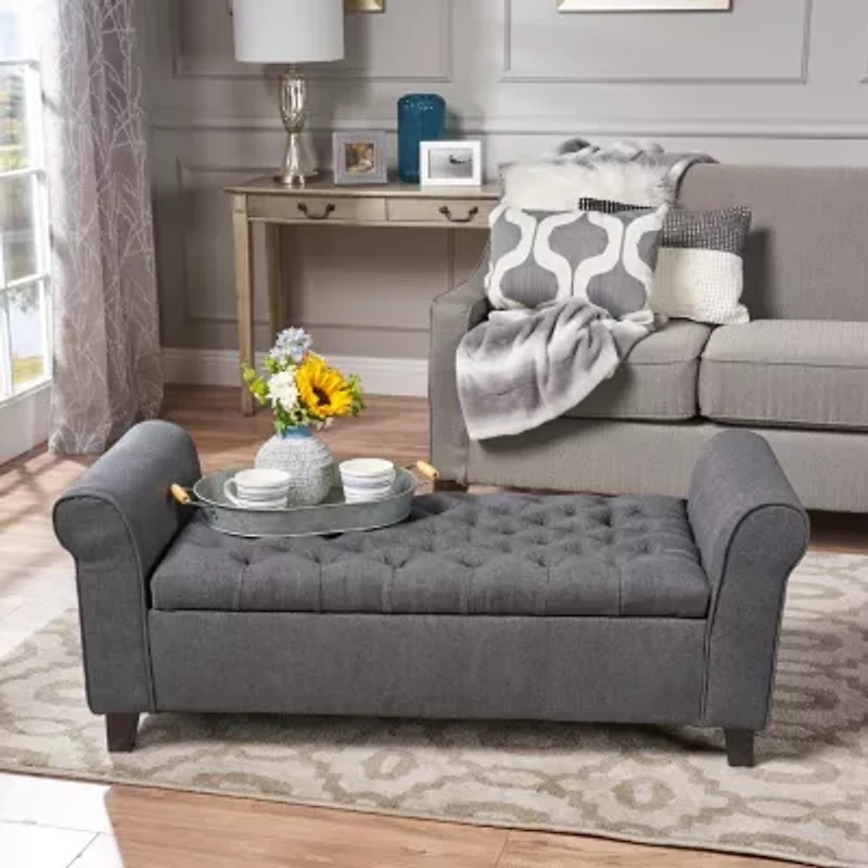 Keiko Upholstered Tufted Bench