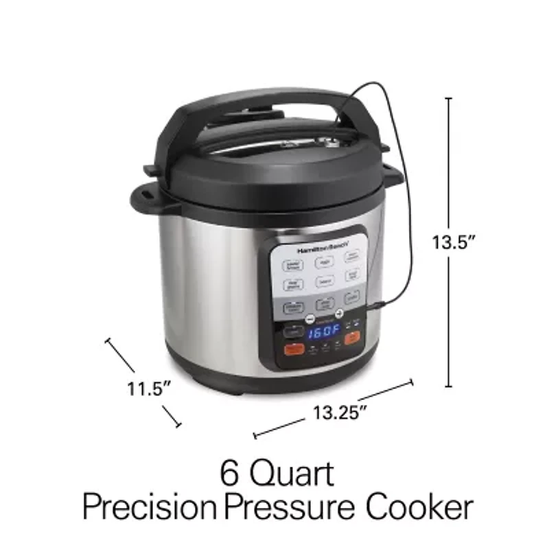 Hamilton Beach Precision 6 Qt Pressure Cooker with Temperature Probe