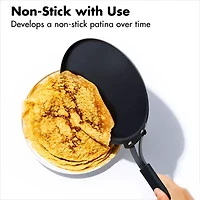 OXO Black Steel 10" Crepe Pan with Silicone Sleeve