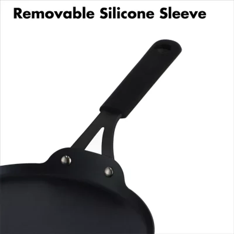 OXO Black Steel 10" Crepe Pan with Silicone Sleeve