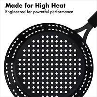 OXO Black Steel 12" BBQ Frying Pan with Silicone Sleeve