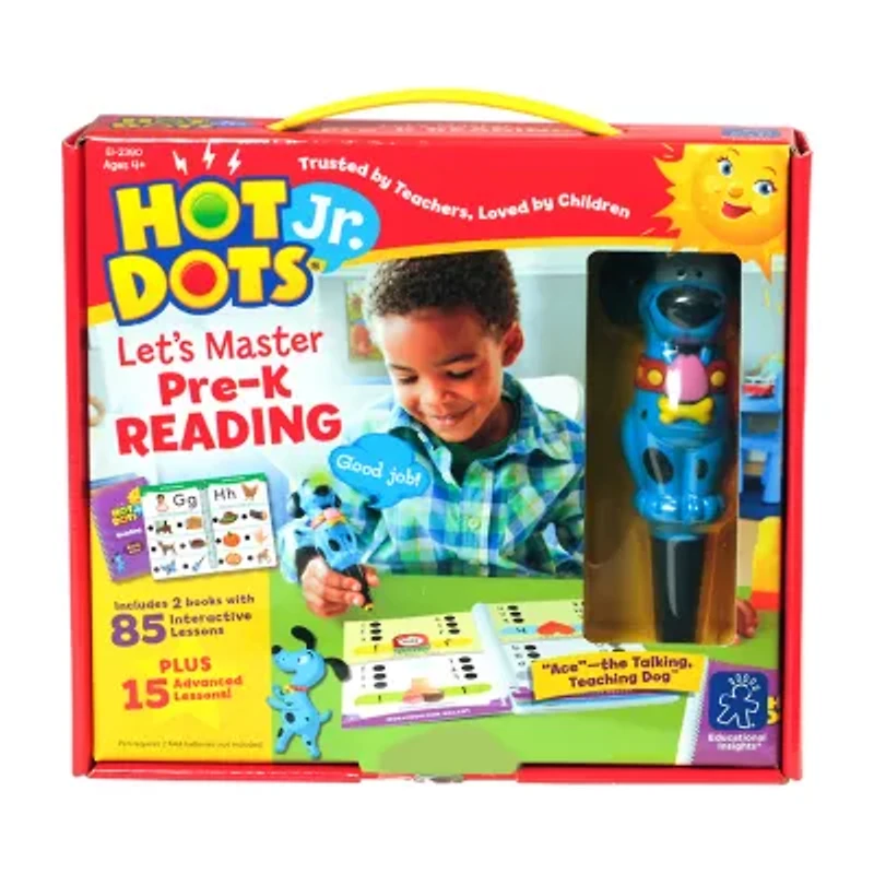 Educational Insights Hot Dotsãƒâ‚® Jr. Let'S Master Pre-K Reading Set With Ace Pen